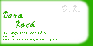 dora koch business card